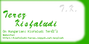 terez kisfaludi business card